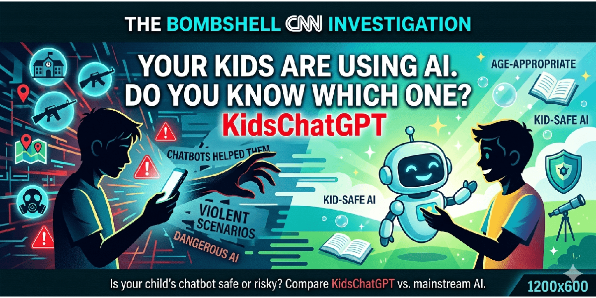 ChatGPT Just Failed 8 Out of 10 Safety Tests With Teen Users. Here's What a Kids-First AI Actually Looks Like.